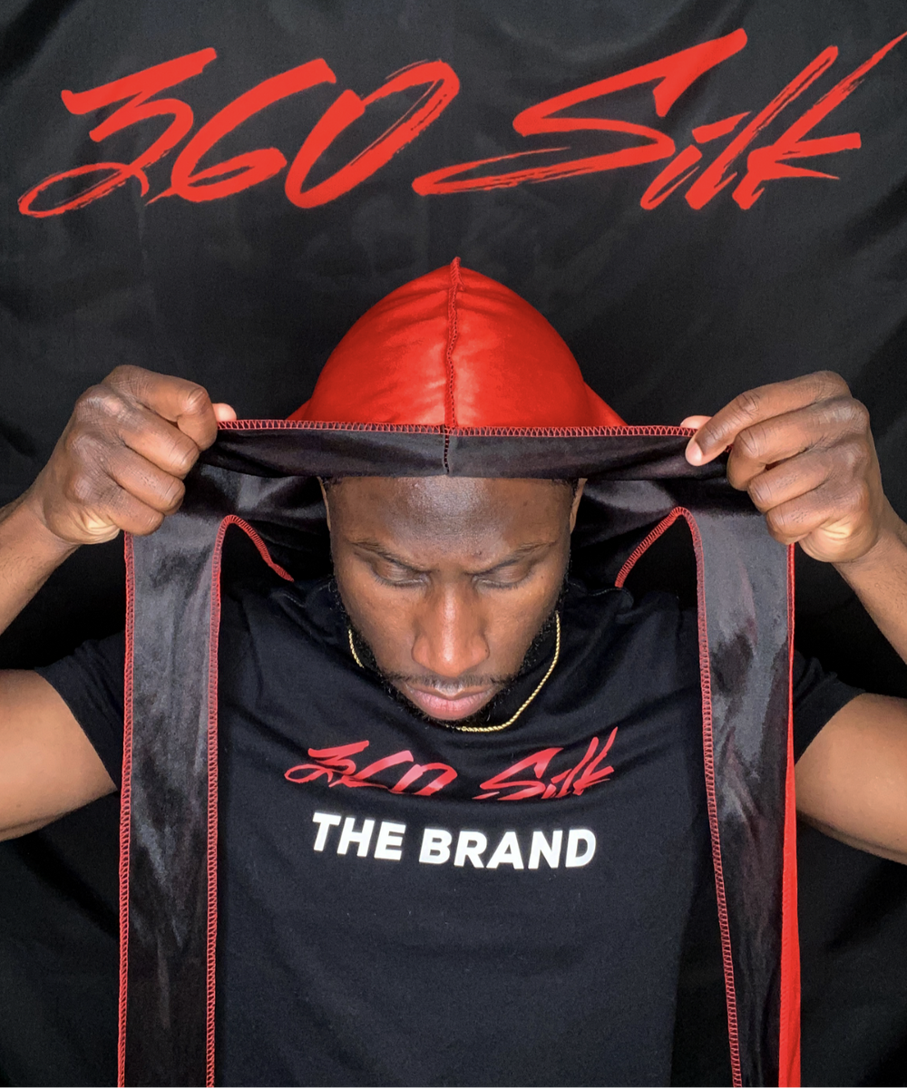 360 Silk “Black Bottom” Silky Durag (Double Layered) – 360silk