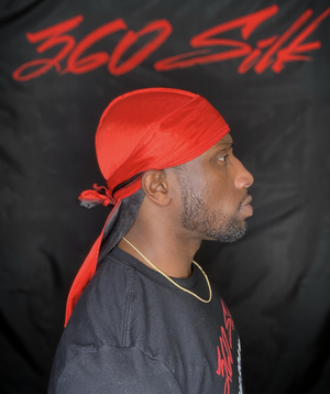 360 Silk “Black Bottom” Silky Durag (Double Layered)