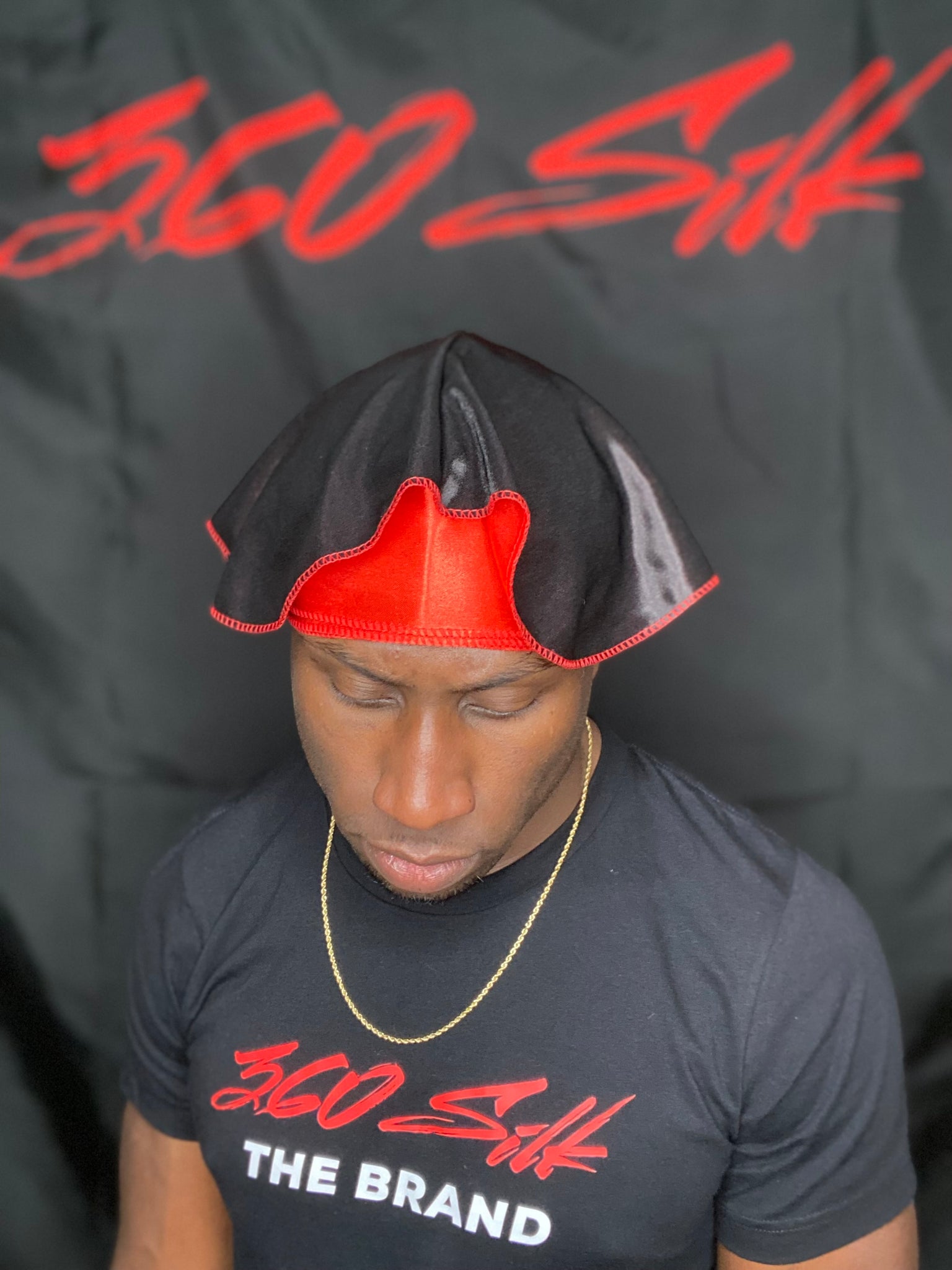 360 Silk “Black Bottom” Silky Durag (Double Layered)